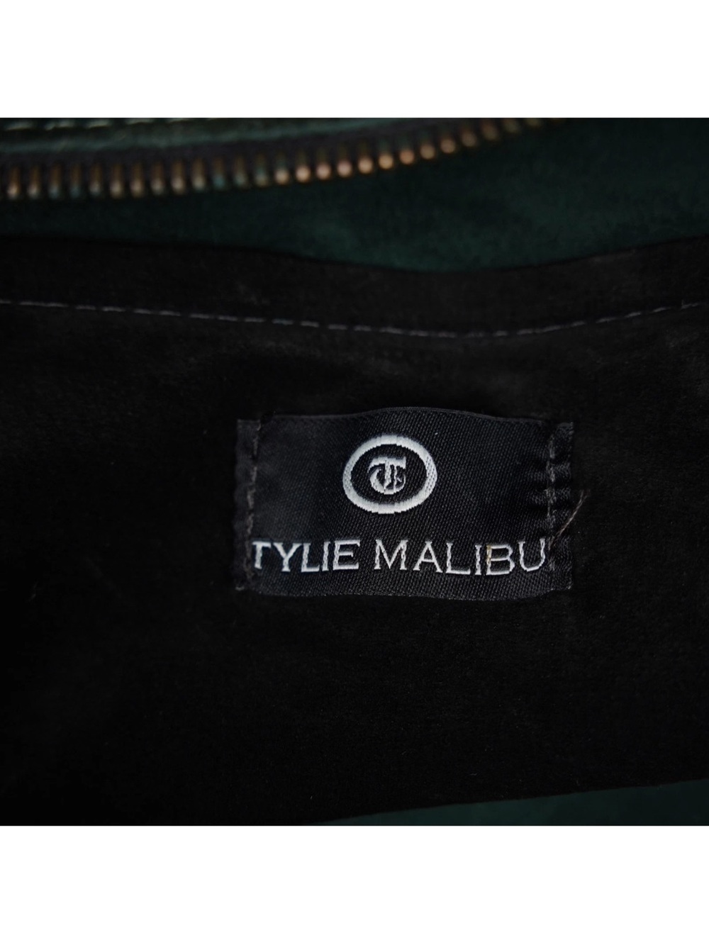 Rare Tylie Malibu Western Suded Leather Hand Bag Purse Green Stitching Hunting - Picture 9 of 14